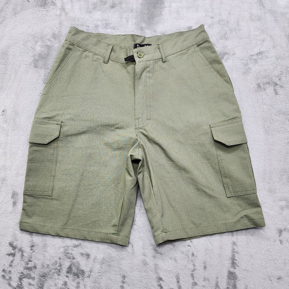 BoohooMan Shorts Mens‎ 28 Green Ripstop Cotton Cargo Utility Pockets Outdoors